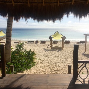 View from our beach front room at Ahau